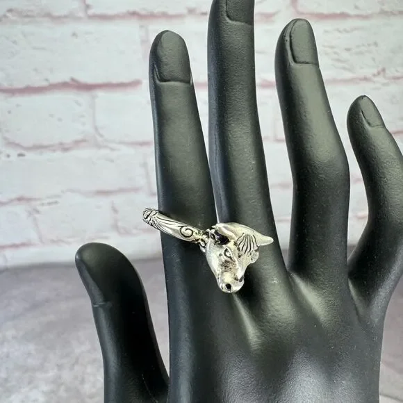 Gucci Anger Forest 925 Silver Bull Ring 6 - Picture 5 of 10